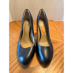 Isola Black Leather Heels Size 8